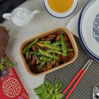 Stir Fried Sliced Lamb with green chilis "Hunan style"