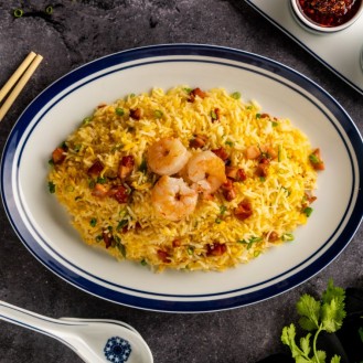 Yang Zhou Fried Rice With Chicken Char Siu And Shrimps